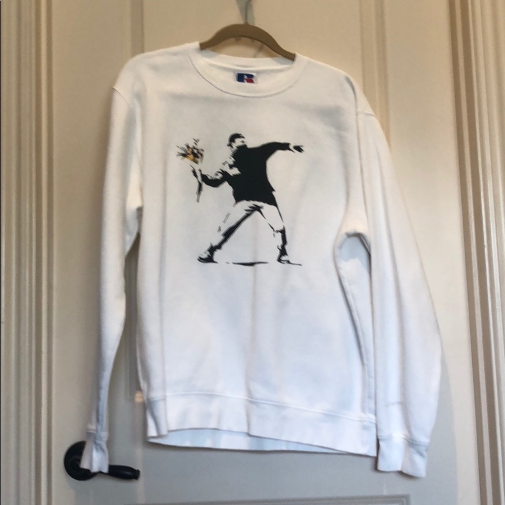 Banksy sweater.